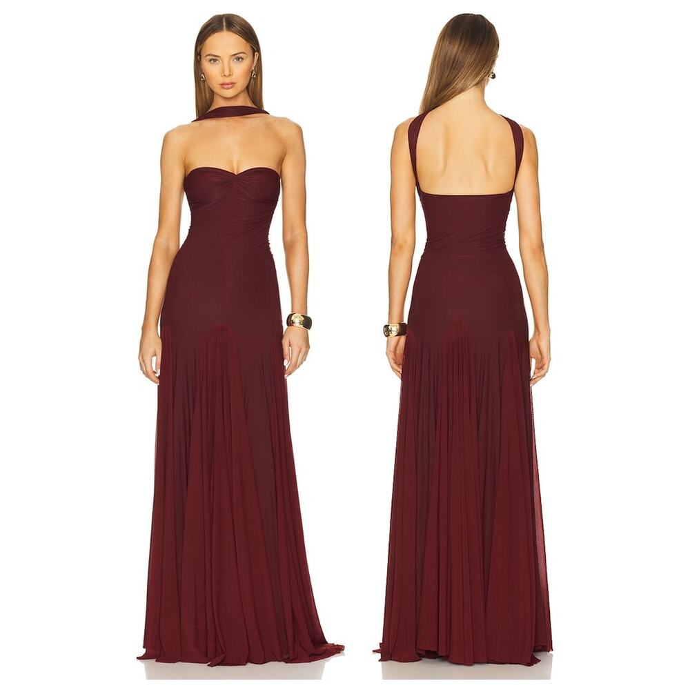 Deme by Gabriella Berta Gown Halter Sweetheart Party Formal Wedding Guest Prom S